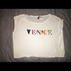 White Venice Crop Top